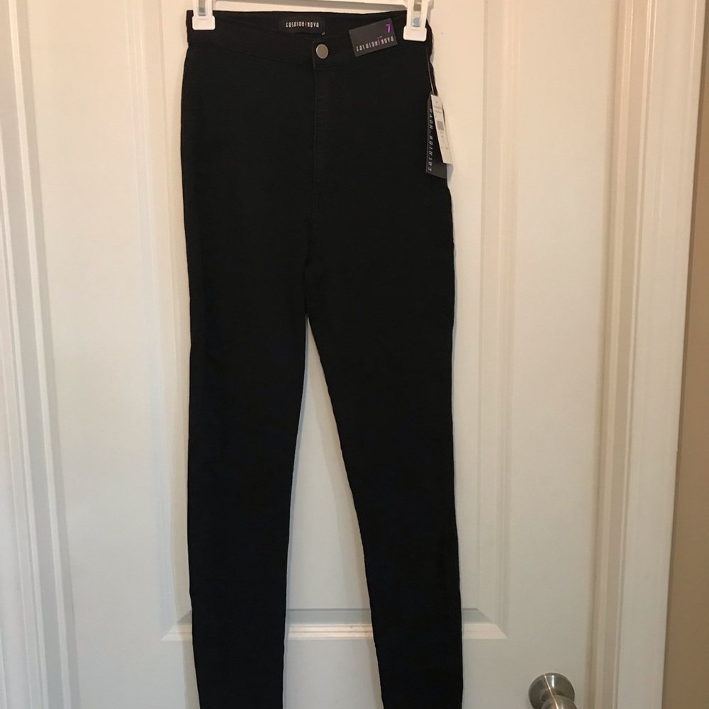 Fashion Nova Super High Rose Jegging Black